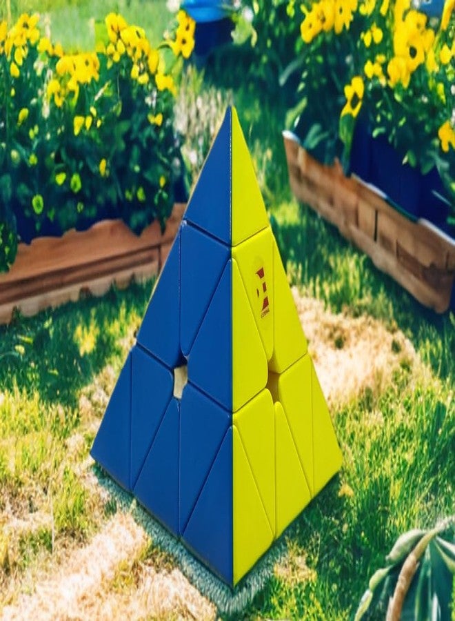 D ETERNAL Magnity Plus Pyramid Speed Cube, Magnetic Triangle Puzzle with Anti-Pop Design, Storage Bag and Tools Improved Version of Rs3m Pyraminx - Image 2